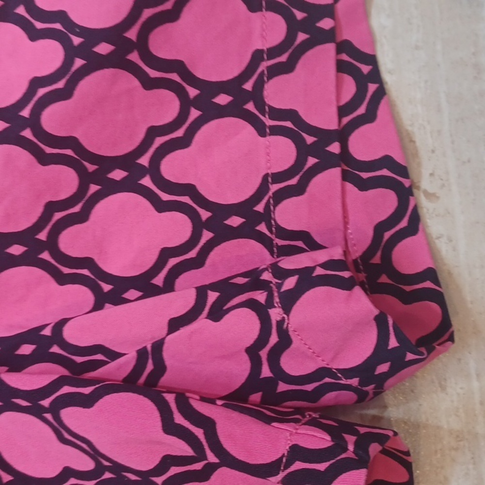 New Crown & Ivy Pink/Navy Design Print Shorts - Picture 2 of 9